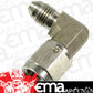 Proflow PFE251-04 Stainless Steel Brake Adaptor 90 Degree Male -04AN to Female -04