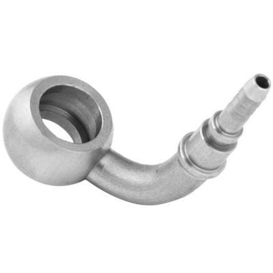Proflow PFE265-03 Stainless Steel Banjo Hose End 10mm 90 Degree Bend Crimp Style