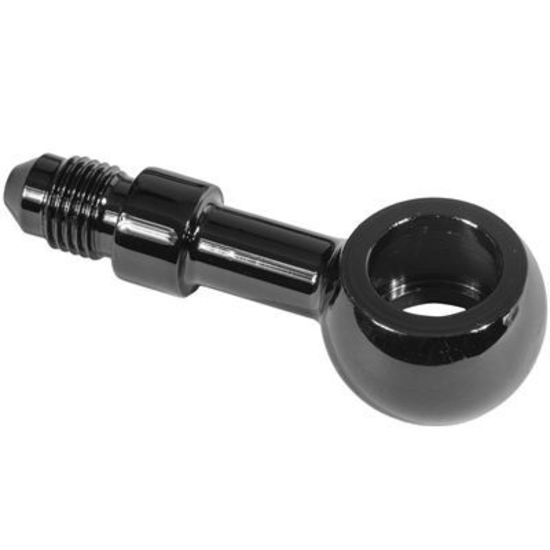Proflow PFE310-03BK Black -03AN Straight Banjo Brake Hose End 10mm / 3/8"