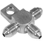 Proflow PFE326-03 Stainless Steel Hose End Tee Block -03AN w/Mount Tab