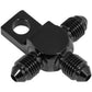 Proflow PFE326-03BK Black Hose End Tee Block -03AN w/Mount Tab