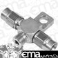 Proflow PFE328-03-01 Stainless Steel Brake Adaptor Tee Block 1/8" Bsp to 2 x -03AN Hose w/Mount Tab