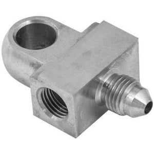 Proflow PFE329 Stainless Steel Brake Adaptor Tee Block 3/8" x 24 x 2 & -03AN Male x 1