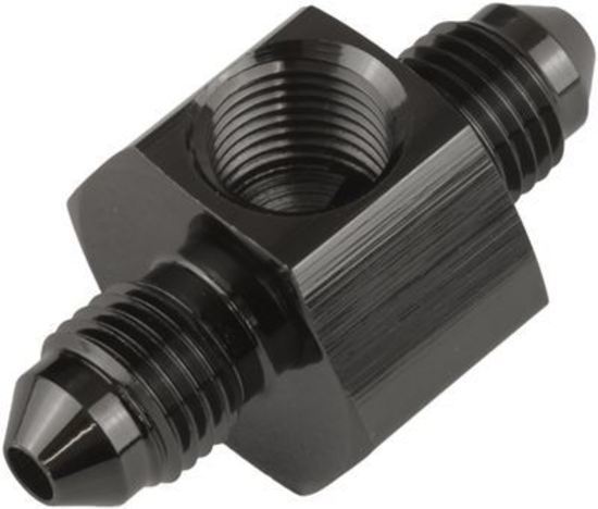 Proflow PFE334-03BK Black Chrome Brake Flare Union adaptor-03AN 1/8’??‹¨« NPT Port