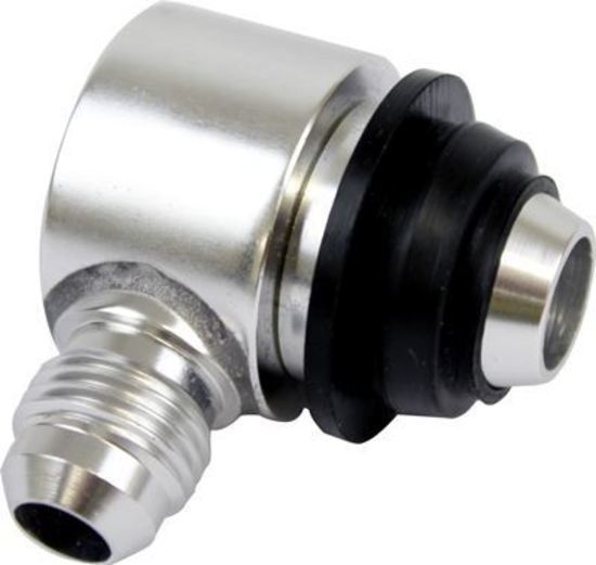 Proflow PFE350-06 Brake Booster Check Valve Aluminium Clear Anodised -6 AN Hose end