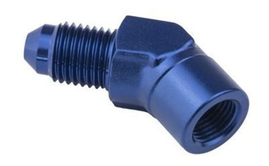 Proflow PFE371-03 Female Adaptor 45 Degree Adaptor 1/8" NPT to Male -03AN Blue