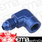 Proflow PFE373-03 Female 90 Degree Adaptor 1/8" NPT to Male -03AN Blue