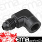 Proflow PFE373-03BK Female 90 Degree Adaptor 1/8" NPT to Male -03AN Black