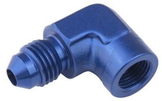 Proflow PFE373-04 Female 90 Degree Adaptor 1/8" NPT to Male -04AN Blue