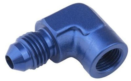 Proflow PFE373-04 Female 90 Degree Adaptor 1/8" NPT to Male -04AN Blue