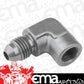 Proflow PFE373-04S Female 90 Degree Adaptor 1/8" NPT to Male -04AN Silver