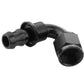 Proflow PFE404-10BK 120 Degree Push Lock Hose End Barb 5/8'' to Female -10AN Black
