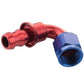 Proflow PFE404-12 120 Degree Push Lock Hose End Barb 3/4'' to Female -12AN