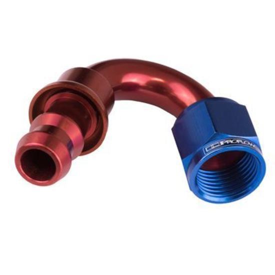 Proflow PFE405-10 150 Degree Push Lock Hose End Barb 5/8'' to Female -10AN
