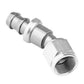 Proflow PFE407-04HP 30 Degree Push Lock Hose End Barb 1/4'' to Female -04AN Polished
