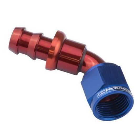 Proflow PFE410-08 60 Degree Push Lock Hose End Barb 1/2'' to Female -08AN