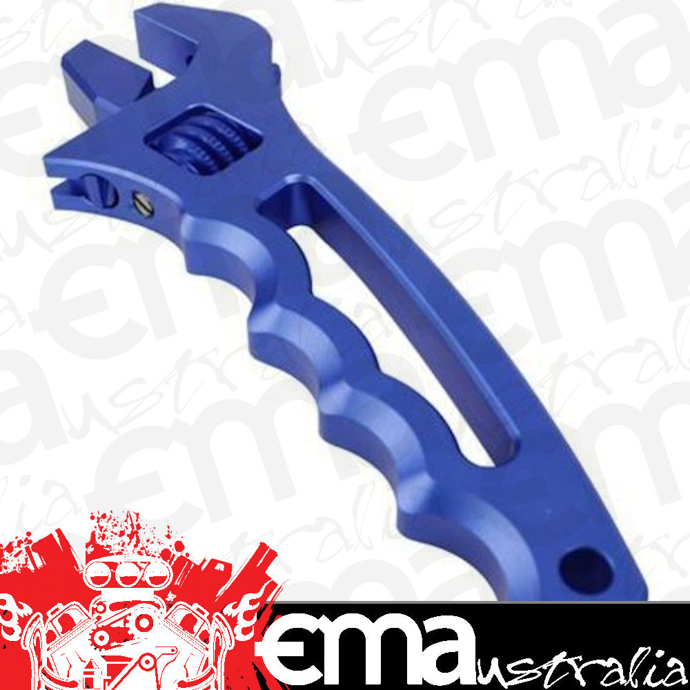 Proflow PFE430-AG-BL Billet Aluminium Adjustable AN Grip Wrench Spanner Blue