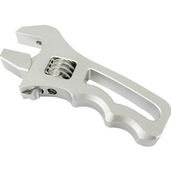 Proflow PFE430-AGSRT-SIL Billet Compact Adjustable AN Grip Wrench Spanner Silver