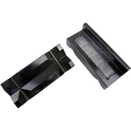 Proflow PFE431 Vise Jaw Protectors Aluminium Black Anodised Inserts Internal Magnets per Pair