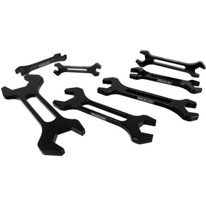 Proflow PFE432-KIT Billet Black Anodise Aluminium AN Double Ended Wrench Spanner Set 7 Piece