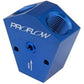 Proflow PFE451-10-08B Fuel Block Y-Type Billet Aluminium Red Anodised 1/2" " NPT Female Inlet 3/8 " NPT Female Outlets 1/8" NPT Gauge Port