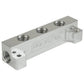 Proflow PFE456-06-06P Fuel Block Log -06AN Side Ports & 3 x -06AN Ports Silver