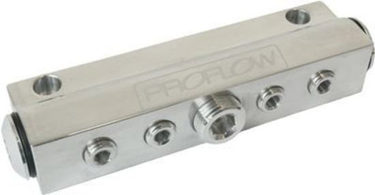 Proflow PFE457P Billet Vacuum Manifold 7 Port w/ACC Polished