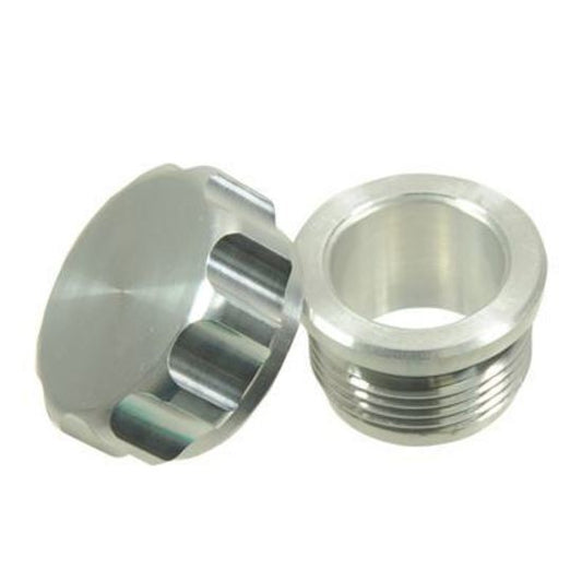 Proflow PFE461-16 Hose End Weld On Male Bung & Female Cap Assembly Aluminium 1" Natural