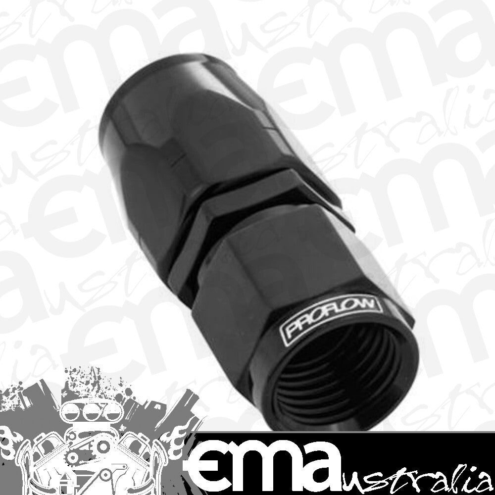 Proflow PFE501-06BK Fitting Hose End Straight Full Flow -06AN Black