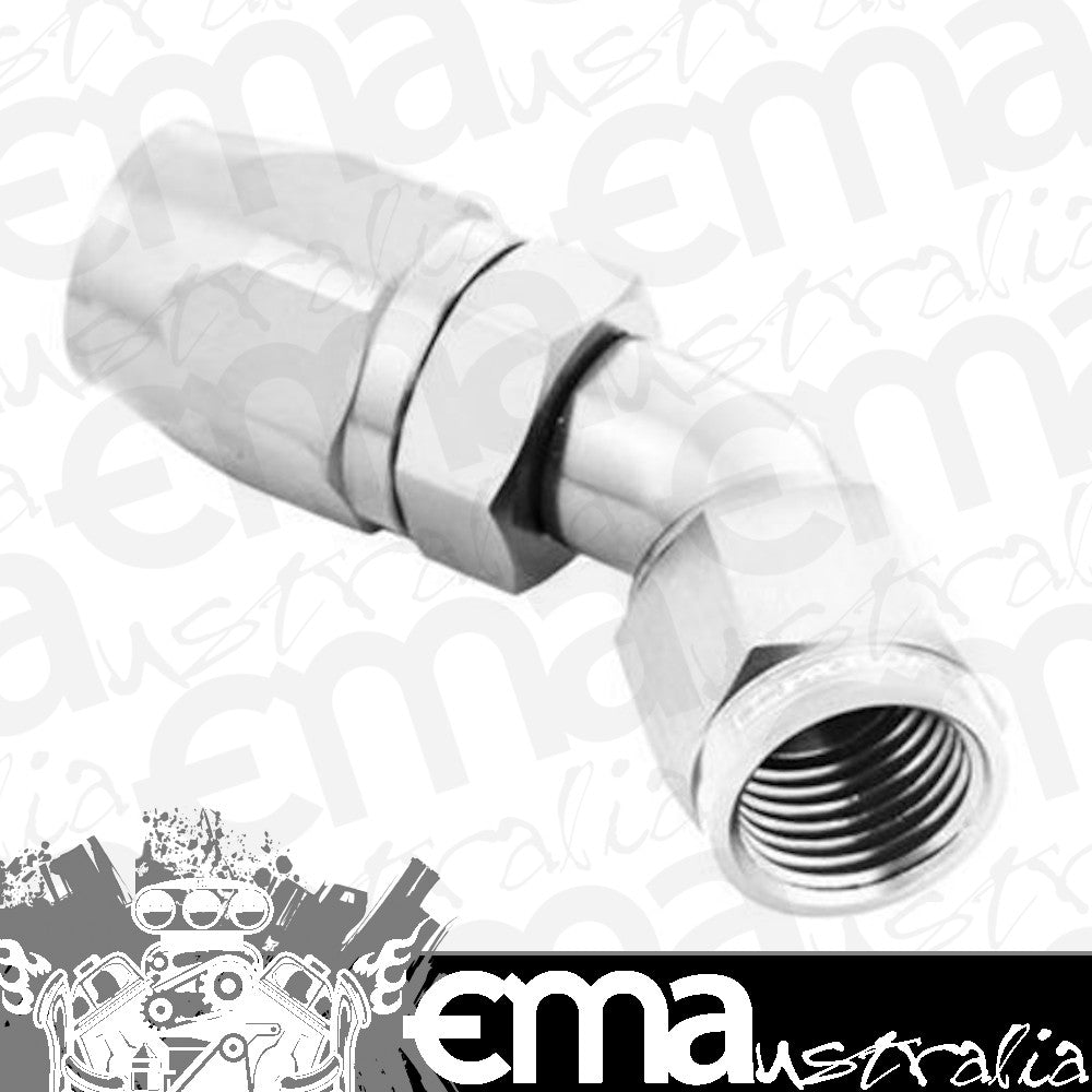 Proflow PFE502-20HP Fitting Hose End 45 Degree Full Flow -20AN Polished