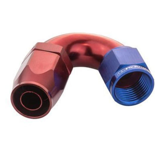 Proflow PFE505-08 Fitting Hose End 150 Degree Full Flow -08AN Blue/Red