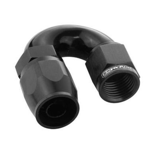 Proflow PFE506-10BK Fitting Hose End 180 Degree Full Flow -10AN Black