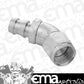 Proflow PFE512-06HP 45 Degree Fitting Hose End Full Flow Barb to Female -06AN Polished