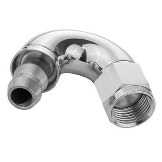 Proflow PFE515-12HP 150 Degree Fitting Hose End Full Flow Barb to Female -12AN Polished
