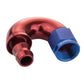 Proflow PFE516-08 180 Degree Fitting Hose End Full Flow Barb to Female -08AN Blue/Red