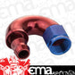 Proflow PFE516-12 180 Degree Fitting Hose End Full Flow Barb to Female -12AN Blue/Red