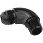 Proflow PFE522-08BK 90 Degree 3/8" NPT to Male -08AN Flare to NPT Adaptor Black