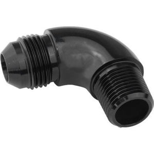 Proflow PFE522-08BK 90 Degree 3/8" NPT to Male -08AN Flare to NPT Adaptor Black