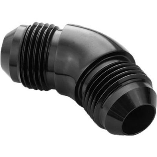 Proflow PFE527-06BK 45 Degree Union Flare Adaptor Fitting -06AN Black