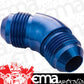Proflow PFE527-12 45 Degree Union Flare Adaptor Fitting -12AN Blue
