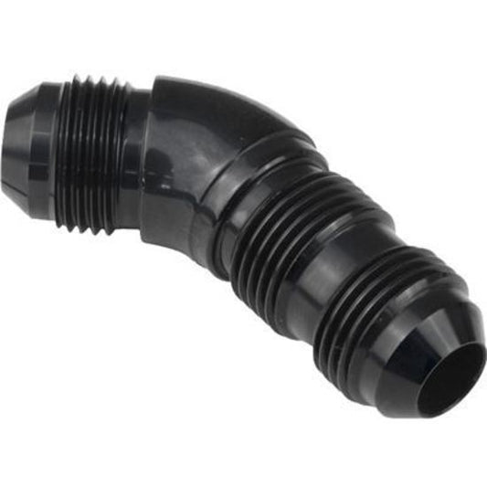 Proflow PFE537-08BK 45 Degree Male Fitting Bulkhead Adaptor -08AN Black