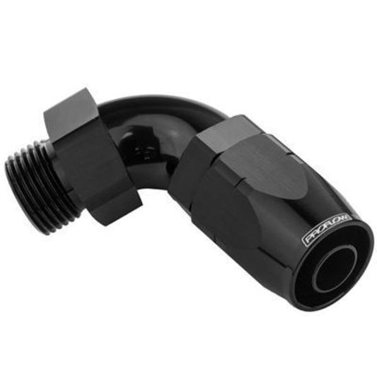 Proflow PFE549-16-16BK 90 Degree Fitting Hose End -16AN Orb Male to -16AN Black