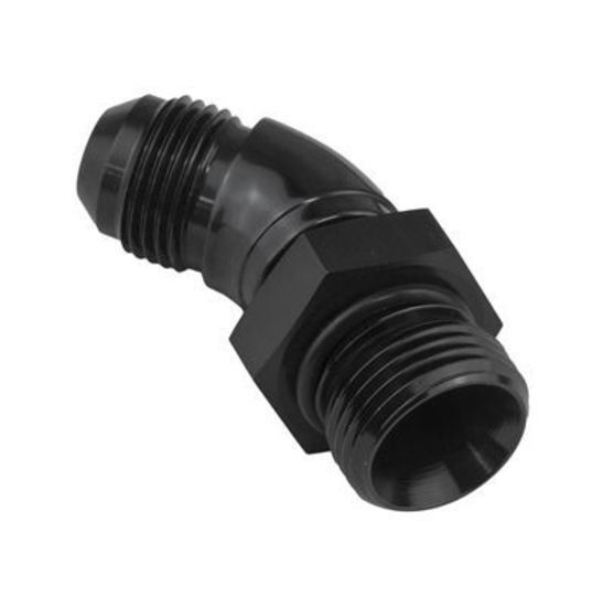 Proflow PFE563-10BK 45 Degree Male Fitting Orb Hose End to -10AN Black