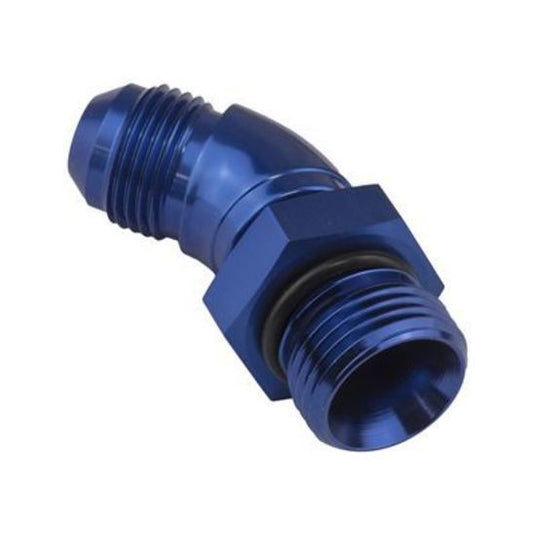 Proflow PFE563-12 45 Degree Male Fitting Orb Hose End to -12AN Blue
