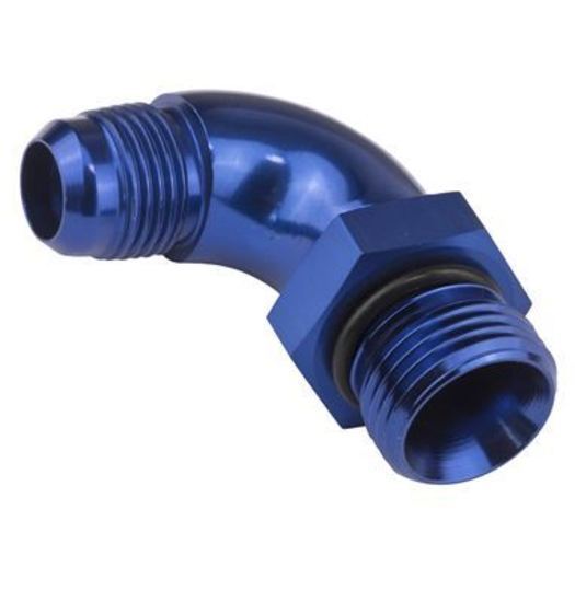 Proflow PFE583-08 90 Degree Male Fitting Orb Hose End to -08AN Blue