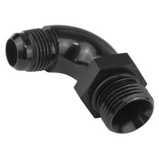 Proflow PFE583-10BK 90 Degree Male Fitting Orb Hose End to -10AN Black