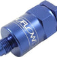Proflow PFE609-06B Billet Inline Aluminium Fuel Filter -06AN Blue 30 Micron
