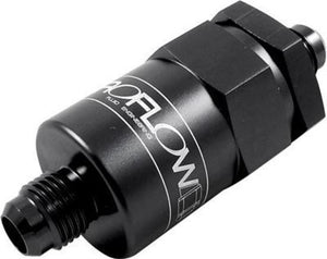 Proflow PFE609-06BK Billet Inline Aluminium Fuel Filter -06AN Black 30 Micron