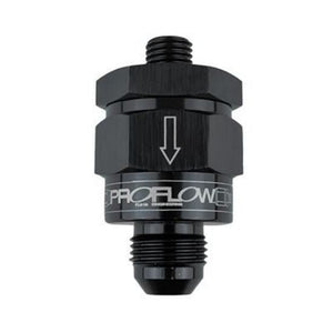 Proflow PFE617-06 EFI Fuel Check Valve M12 x 1.50 to -06AN Black