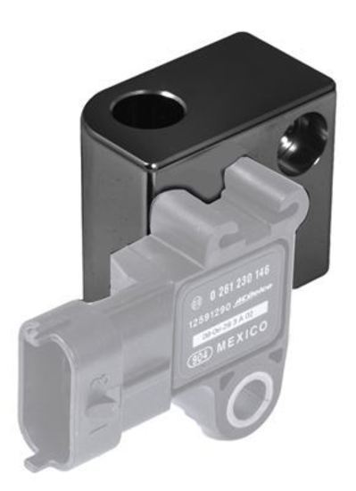 Proflow PFE649BK GM LS Engine MAP Sensor Relocation Block With 1/8" NPT Port Black